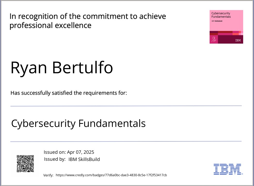 IBM Cybersecurity Fundamentals